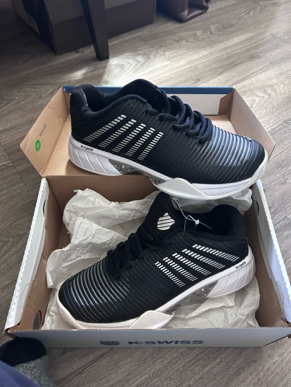 K-Swiss Black & White Athletic Tennis Shoes